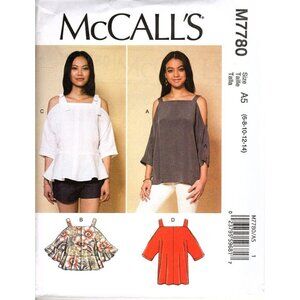 McCall's M7780 Misses 6 to 14 Cold Shoulder Top Uncut Sewing Pattern